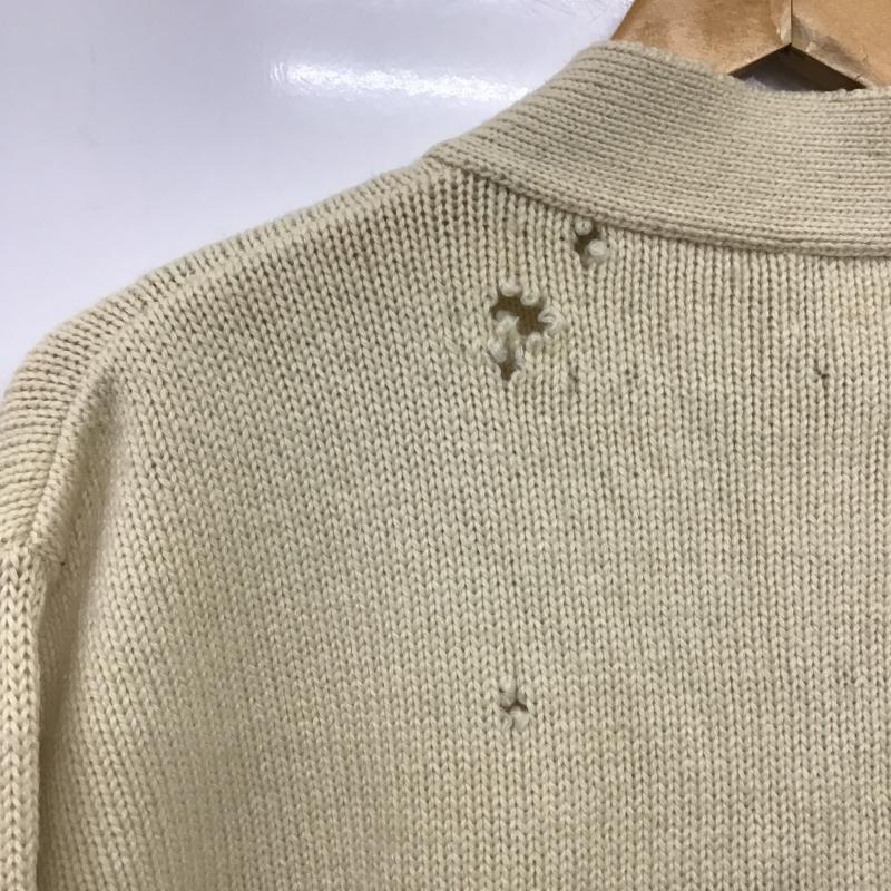 エルエルビーン L.L.Bean カーディガン 長袖 長袖カーディガン 前ボタン ニットカーディガン XL 無地 アイボリー / アイボリー / メンズ USED 古着 中古 10161498