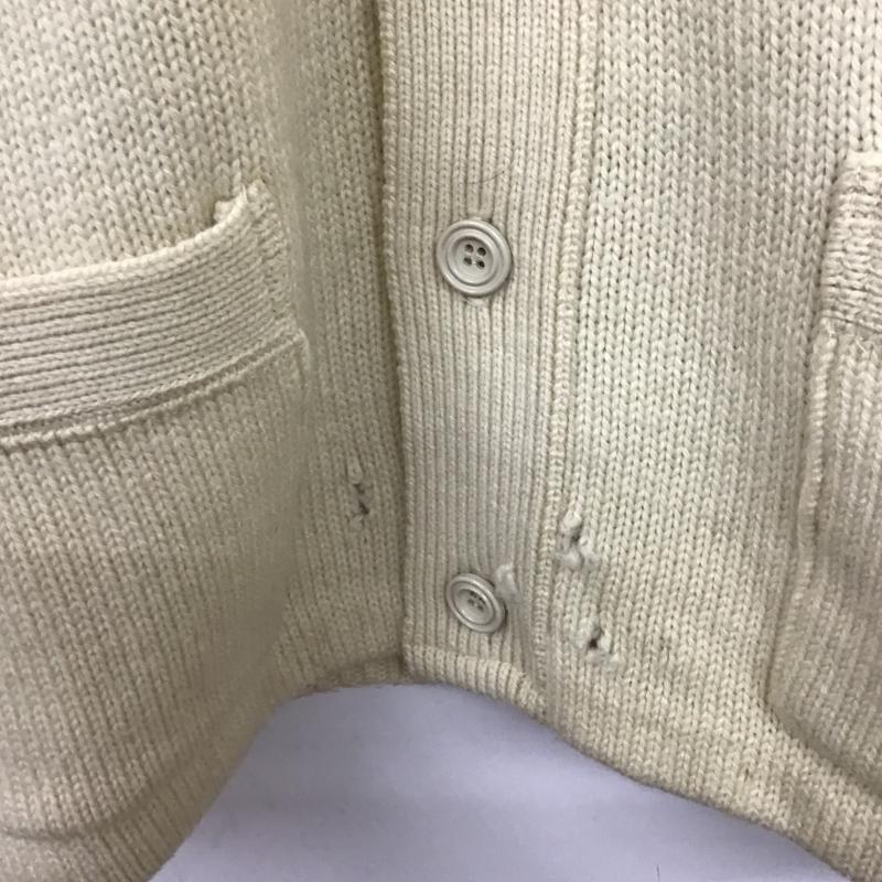 エルエルビーン L.L.Bean カーディガン 長袖 長袖カーディガン 前ボタン ニットカーディガン XL 無地 アイボリー / アイボリー / メンズ USED 古着 中古 10161498