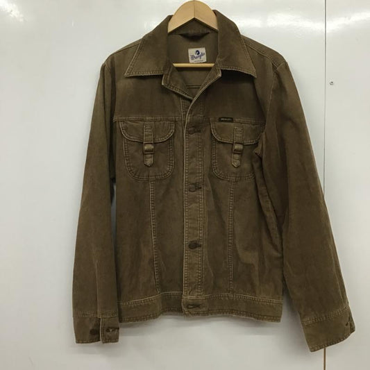 ラングラー Wrangler ジャケット、上着 ジャンパー、ブルゾン コーデュロイジャケット カジュアルジャケット アウター L ロゴ、文字 茶 / ブラウン / brown メンズ USED 古着 中古 10161499
