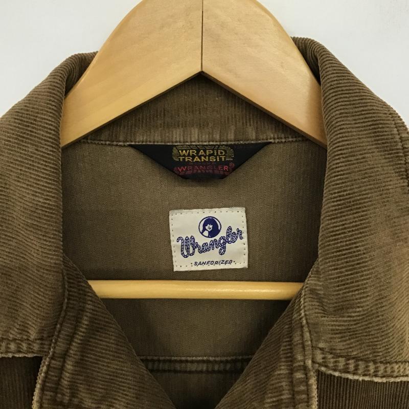 ラングラー Wrangler ジャケット、上着 ジャンパー、ブルゾン コーデュロイジャケット カジュアルジャケット アウター L ロゴ、文字 茶 / ブラウン / brown メンズ USED 古着 中古 10161499