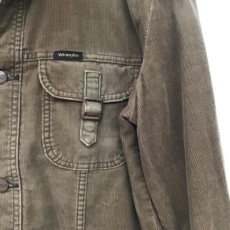 ラングラー Wrangler ジャケット、上着 ジャンパー、ブルゾン コーデュロイジャケット カジュアルジャケット アウター L ロゴ、文字 茶 / ブラウン / brown メンズ USED 古着 中古 10161499