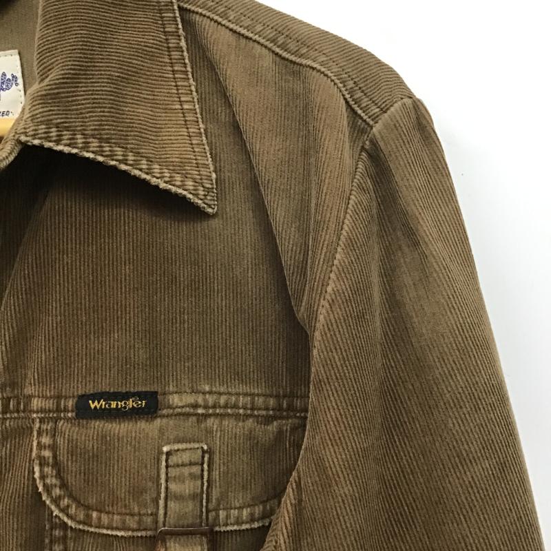 ラングラー Wrangler ジャケット、上着 ジャンパー、ブルゾン コーデュロイジャケット カジュアルジャケット アウター L ロゴ、文字 茶 / ブラウン / brown メンズ USED 古着 中古 10161499