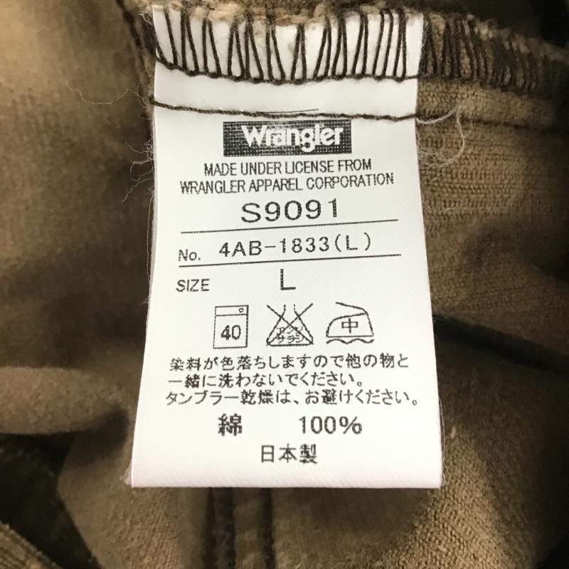 ラングラー Wrangler ジャケット、上着 ジャンパー、ブルゾン コーデュロイジャケット カジュアルジャケット アウター L ロゴ、文字 茶 / ブラウン / brown メンズ USED 古着 中古 10161499