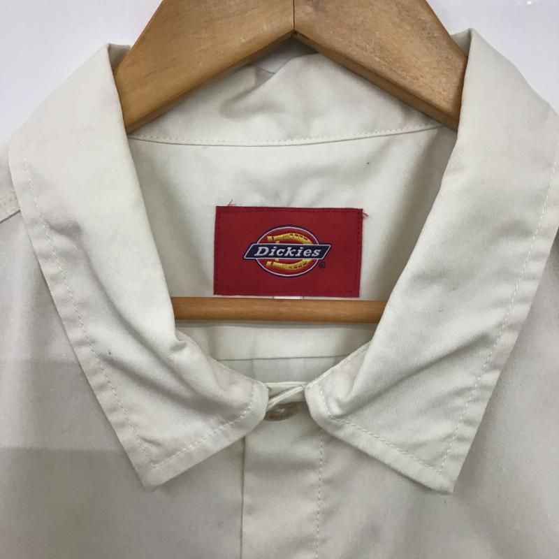 ディッキーズ Dickies シャツ、ブラウス 半袖 半袖シャツ ロゴシャツ ポケットシャツ XL ロゴ、文字 アイボリー / アイボリー / メンズ USED 古着 中古 10161503