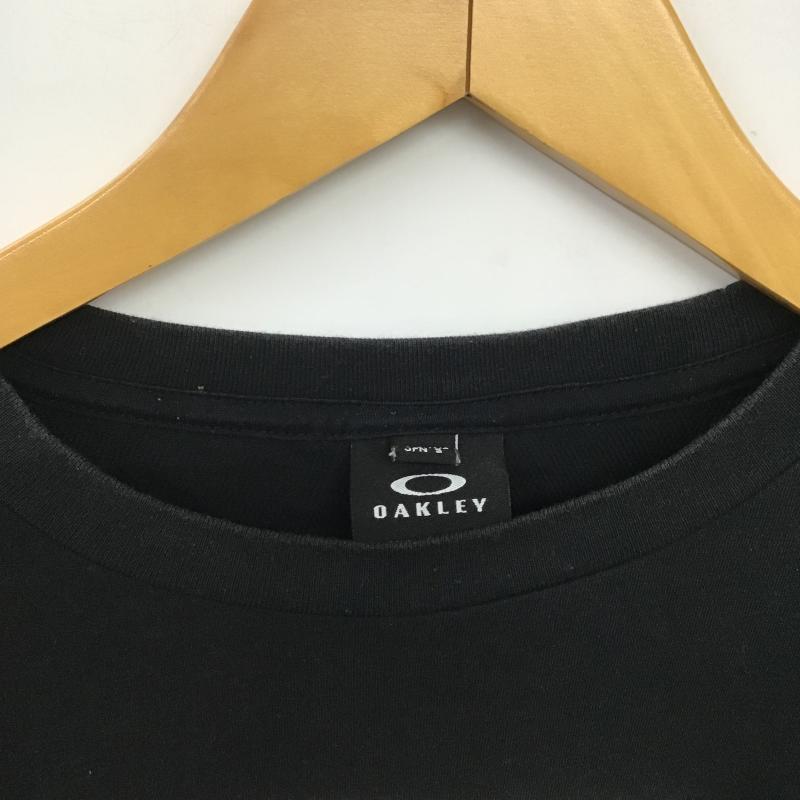 オークリー OAKLEY カットソー 長袖 長袖カットソー プリントカットソー クルーネック S ロゴ、文字 黒 / ブラック / black メンズ USED 古着 中古 10161507