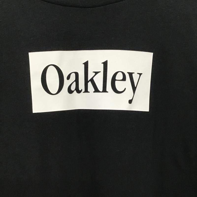 オークリー OAKLEY カットソー 長袖 長袖カットソー プリントカットソー クルーネック S ロゴ、文字 黒 / ブラック / black メンズ USED 古着 中古 10161507