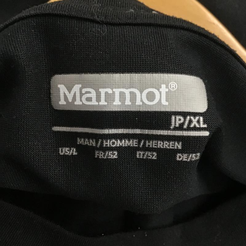 マーモット Marmot カットソー 長袖 長袖カットソー プリントカットソー クルーネック XL ロゴ、文字 黒 / ブラック / black メンズ USED 古着 中古 10161509