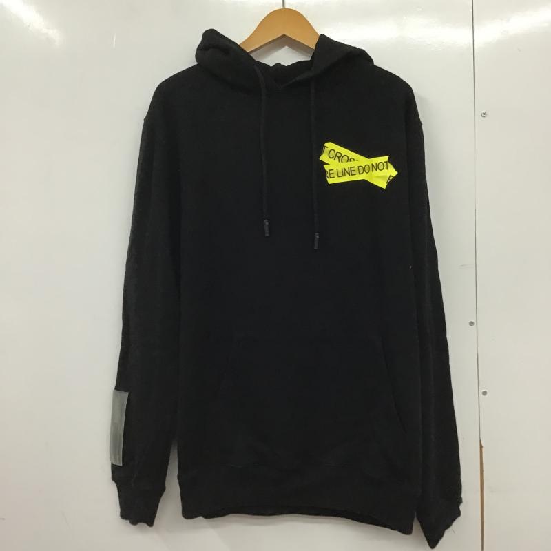 オフホワイト Off-White パーカー 長袖 長袖パーカー プルオーバーパーカー スウェット M ロゴ、文字 黒 / ブラック / black メンズ USED 古着 中古 10161510