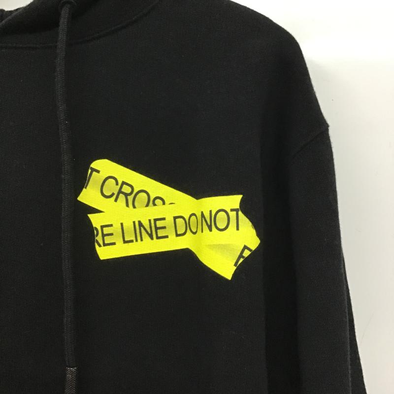 オフホワイト Off-White パーカー 長袖 長袖パーカー プルオーバーパーカー スウェット M ロゴ、文字 黒 / ブラック / black メンズ USED 古着 中古 10161510