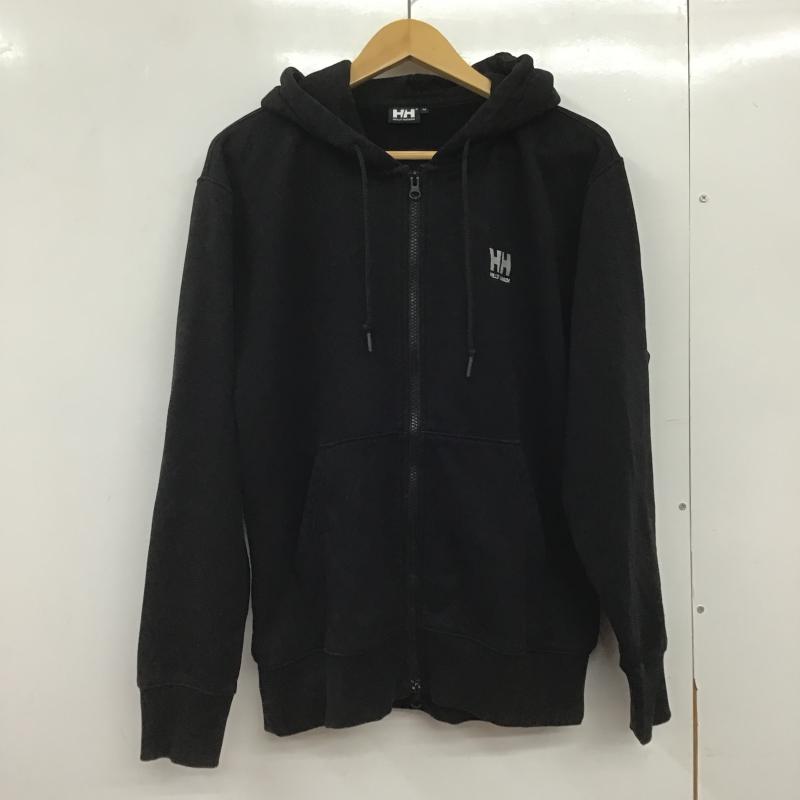 ヘリーハンセン HELLY HANSEN パーカー 長袖 ジップアップパーカー 長袖パーカー カジュアルジャケット M ロゴ、文字 ダークグレー / ダークグレー / メンズ USED 古着 中古 10161511