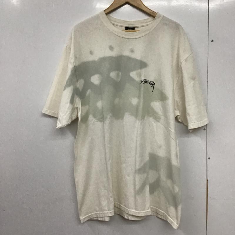 ステューシー STUSSY Tシャツ 半袖 半袖カットソー プリントTシャツ クルーネックカットソー XL プリント アイボリー / アイボリー / メンズ USED 古着 中古 10161513