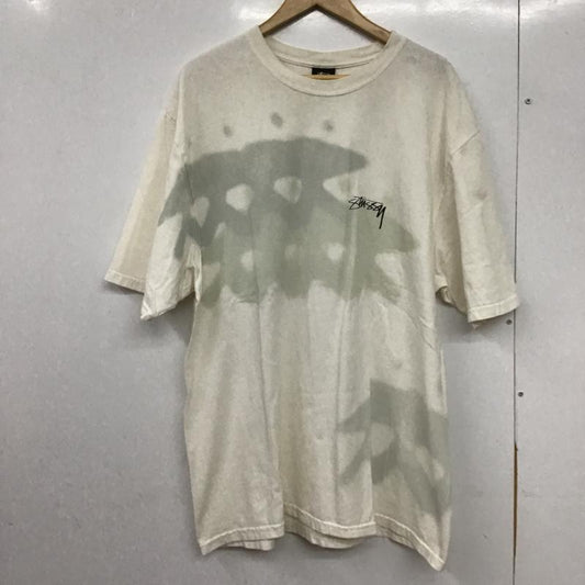 ステューシー STUSSY Tシャツ 半袖 半袖カットソー プリントTシャツ クルーネックカットソー XL プリント アイボリー / アイボリー / メンズ USED 古着 中古 10161513