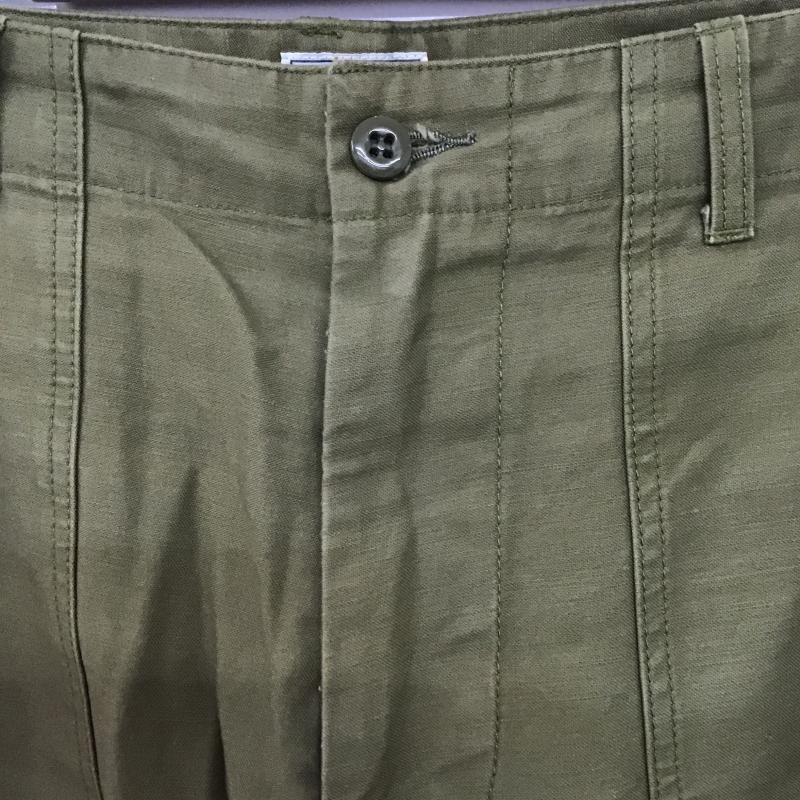 ヒューストン HOUSTON パンツ ワークパンツ、ペインターパンツ ワークパンツ ワイドパンツ カジュアルパンツ 34 無地 カーキ / カーキ / khaki メンズ USED 古着 中古 10161515