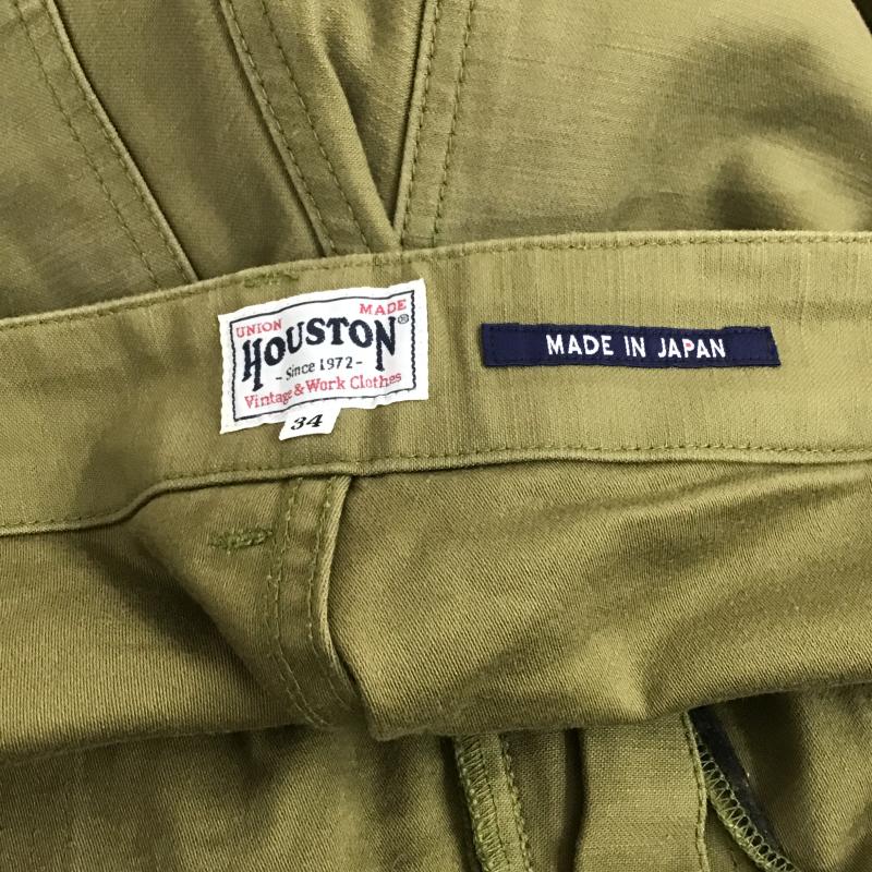 ヒューストン HOUSTON パンツ ワークパンツ、ペインターパンツ ワークパンツ ワイドパンツ カジュアルパンツ 34 無地 カーキ / カーキ / khaki メンズ USED 古着 中古 10161515