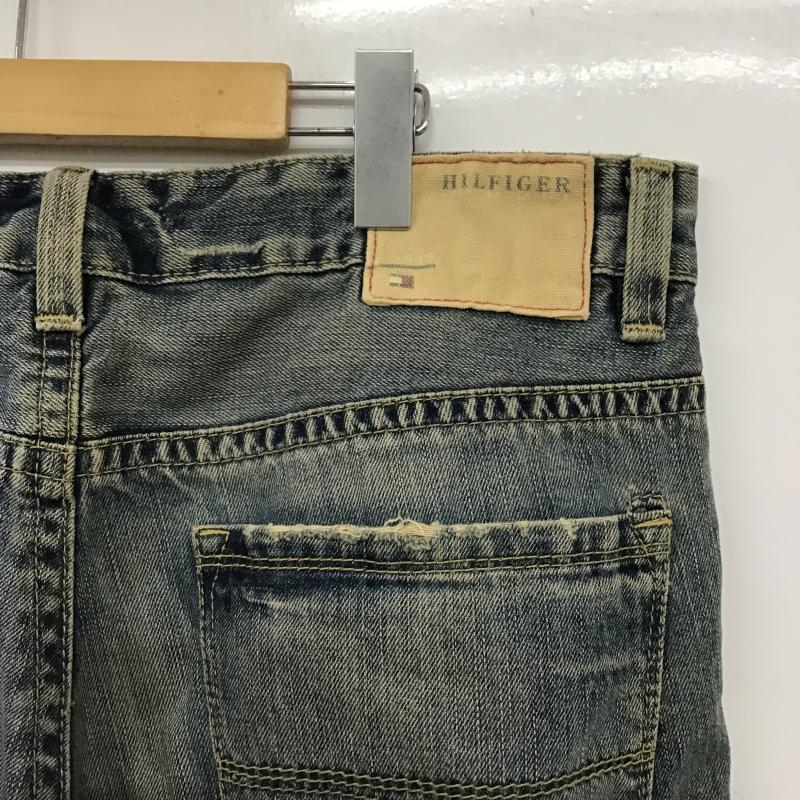 トミーヒルフィガー TOMMY HILFIGER パンツ デニム、ジーンズ デニムパンツ ワイドパンツ カジュアルパンツ 34インチ 無地 インディゴ / インディゴ / Indigo メンズ USED 古着 中古 10161516