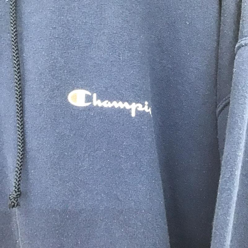 チャンピオン Champion パーカー 長袖 長袖パーカー プルオーバーパーカー スウェット XL ロゴ、文字 紺 / ネイビー / navy メンズ USED 古着 中古 10161518