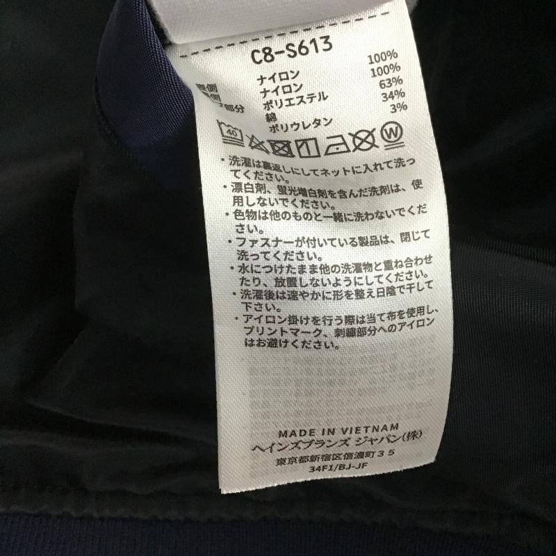 チャンピオン Champion ジャケット、上着 ジャンパー、ブルゾン ナイロンジャケット スタジャン アウター S ロゴ、文字 黒 / ブラック / black X 紺 / ネイビー / navy メンズ USED 古着 中古 10161520