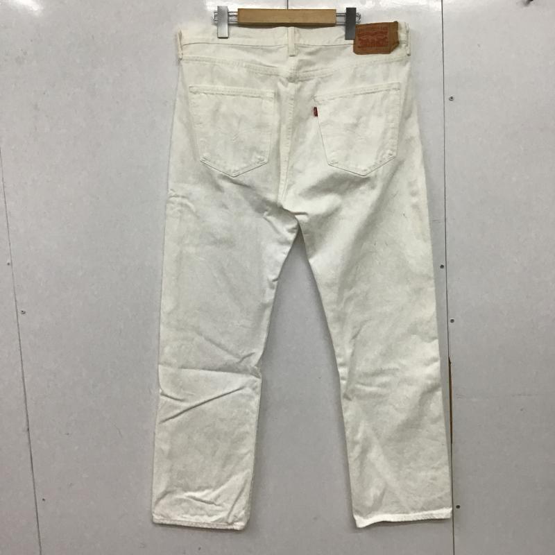 リーバイストラウスアンドコー Levi Strauss & co. パンツ デニム、ジーンズ デニムパンツ ワイドパンツ カジュアルパンツ 30インチ 無地 白 / ホワイト / white メンズ USED 古着 中古 10161522