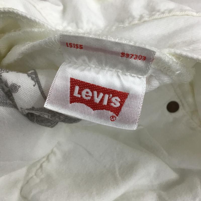 リーバイストラウスアンドコー Levi Strauss & co. パンツ デニム、ジーンズ デニムパンツ ワイドパンツ カジュアルパンツ 30インチ 無地 白 / ホワイト / white メンズ USED 古着 中古 10161522