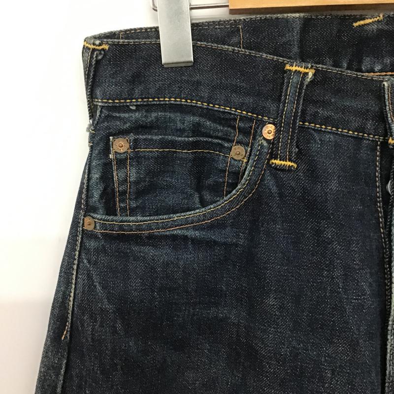 エヴィス EVISU パンツ デニム、ジーンズ デニムパンツ ワイドパンツ カジュアルパンツ 30インチ プリント インディゴ / インディゴ / Indigo メンズ USED 古着 中古 10161524