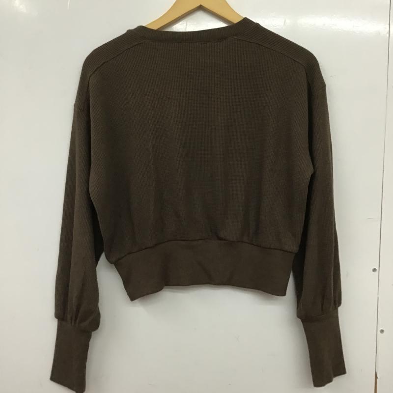 ディスコート Discoat カーディガン 長袖 M 無地 茶 / ブラウン / brown レディース USED 古着 中古 10161533