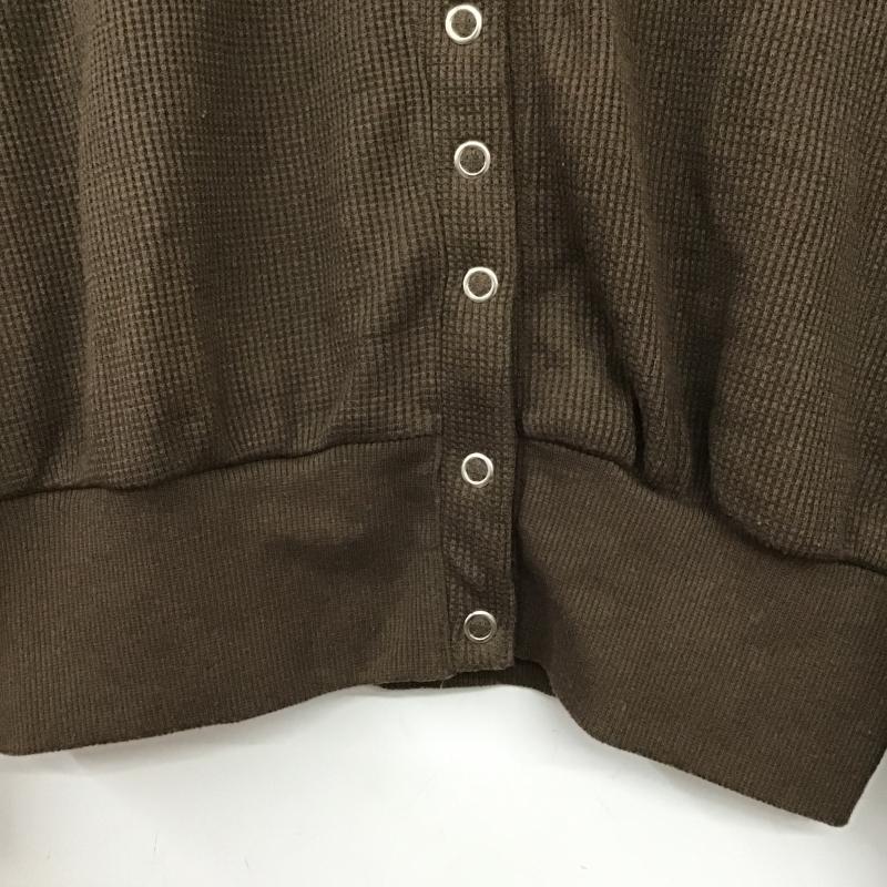 ディスコート Discoat カーディガン 長袖 M 無地 茶 / ブラウン / brown レディース USED 古着 中古 10161533