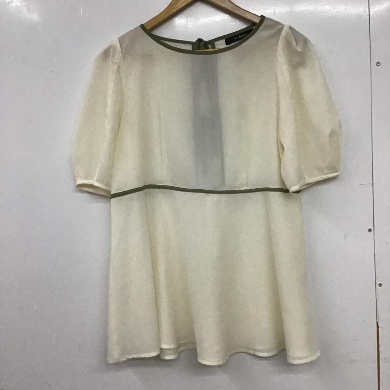 ダブルクローゼット w closet カットソー 半袖 FREE 無地 白 / ホワイト / white レディース USED 古着 中古 10161534