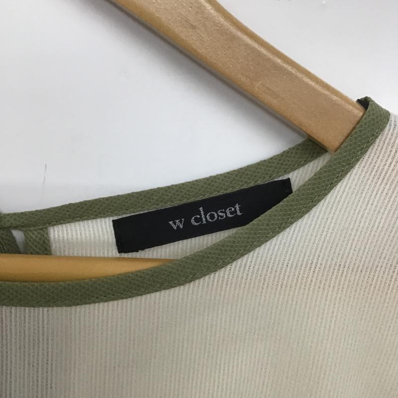ダブルクローゼット w closet カットソー 半袖 FREE 無地 白 / ホワイト / white レディース USED 古着 中古 10161534