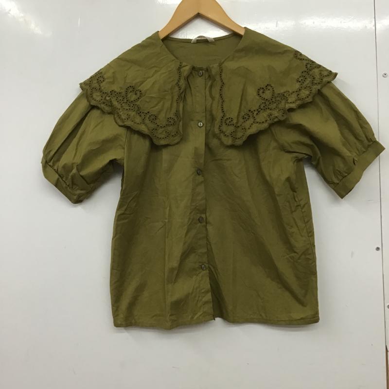 エヘカソポ ehka sopo シャツ、ブラウス 半袖 FREE 無地 カーキ / カーキ / khaki レディース USED 古着 中古 10161539