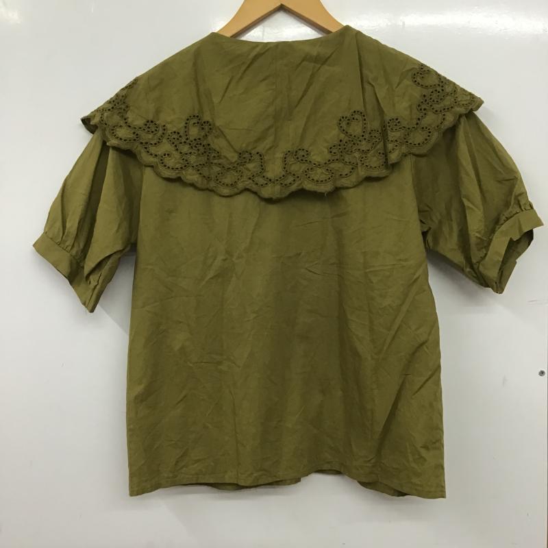 エヘカソポ ehka sopo シャツ、ブラウス 半袖 FREE 無地 カーキ / カーキ / khaki レディース USED 古着 中古 10161539