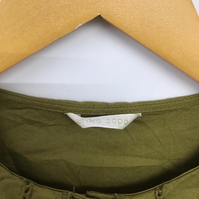 エヘカソポ ehka sopo シャツ、ブラウス 半袖 FREE 無地 カーキ / カーキ / khaki レディース USED 古着 中古 10161539