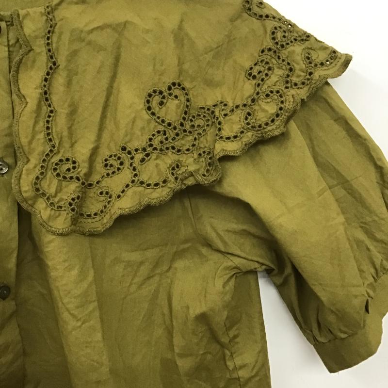 エヘカソポ ehka sopo シャツ、ブラウス 半袖 FREE 無地 カーキ / カーキ / khaki レディース USED 古着 中古 10161539