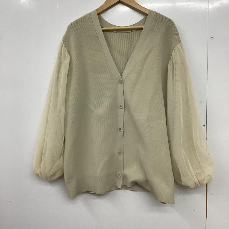 ミスティック mystic カーディガン 長袖 2 無地 ベージュ / ベージュ / beige レディース USED 古着 中古 10161540