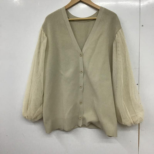 ミスティック mystic カーディガン 長袖 2 無地 ベージュ / ベージュ / beige レディース USED 古着 中古 10161540