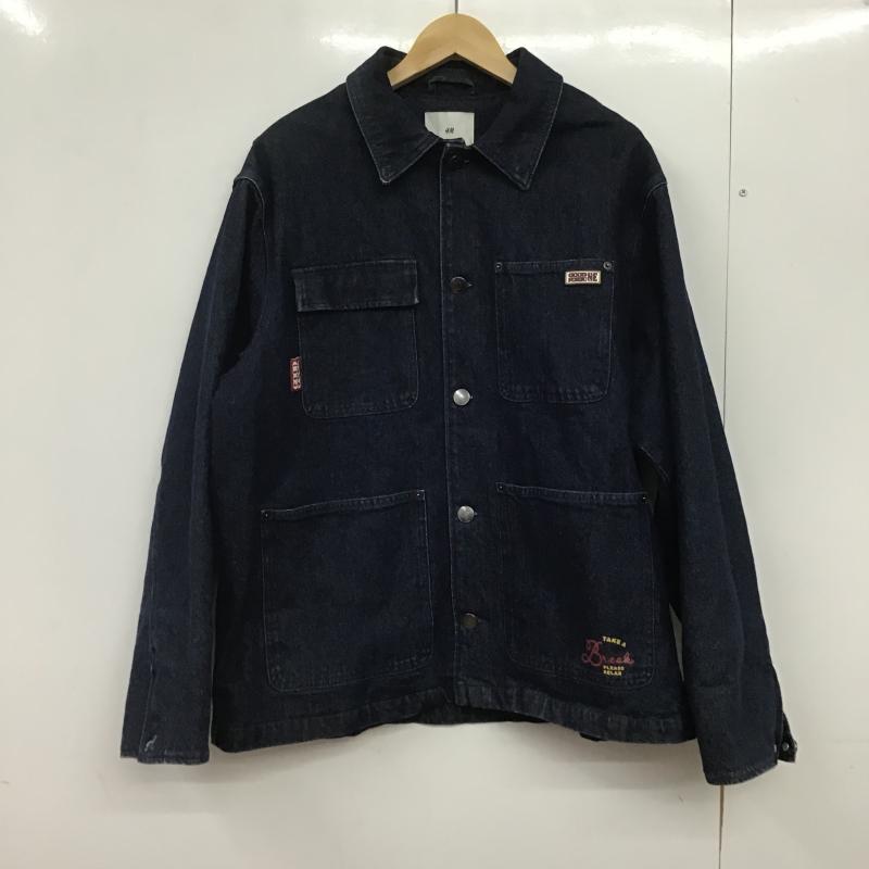 ヘンネスアンドモーリッツ H&M ジャケット、上着 ジャンパー、ブルゾン デニムジャケット Gジャン アウター カジュアルジャケット M ロゴ、文字 インディゴ / インディゴ / Indigo メンズ USED 古着 中古 10161541