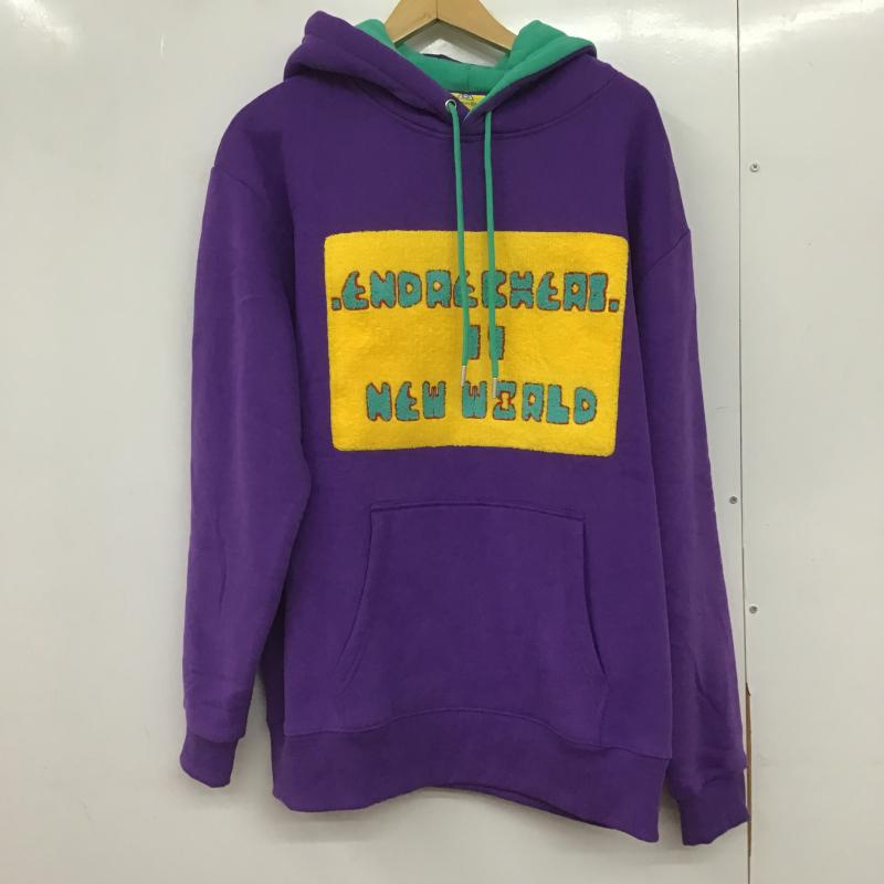 古着 USED パーカー 長袖 長袖パーカー プルオーバー endrecheri ツアーパーカー FREE ロゴ、文字 紫 / パープル / purple メンズ USED 古着 中古 10161543
