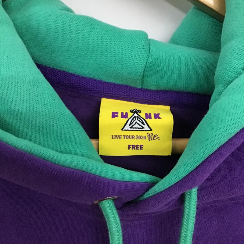 古着 USED パーカー 長袖 長袖パーカー プルオーバー endrecheri ツアーパーカー FREE ロゴ、文字 紫 / パープル / purple メンズ USED 古着 中古 10161543