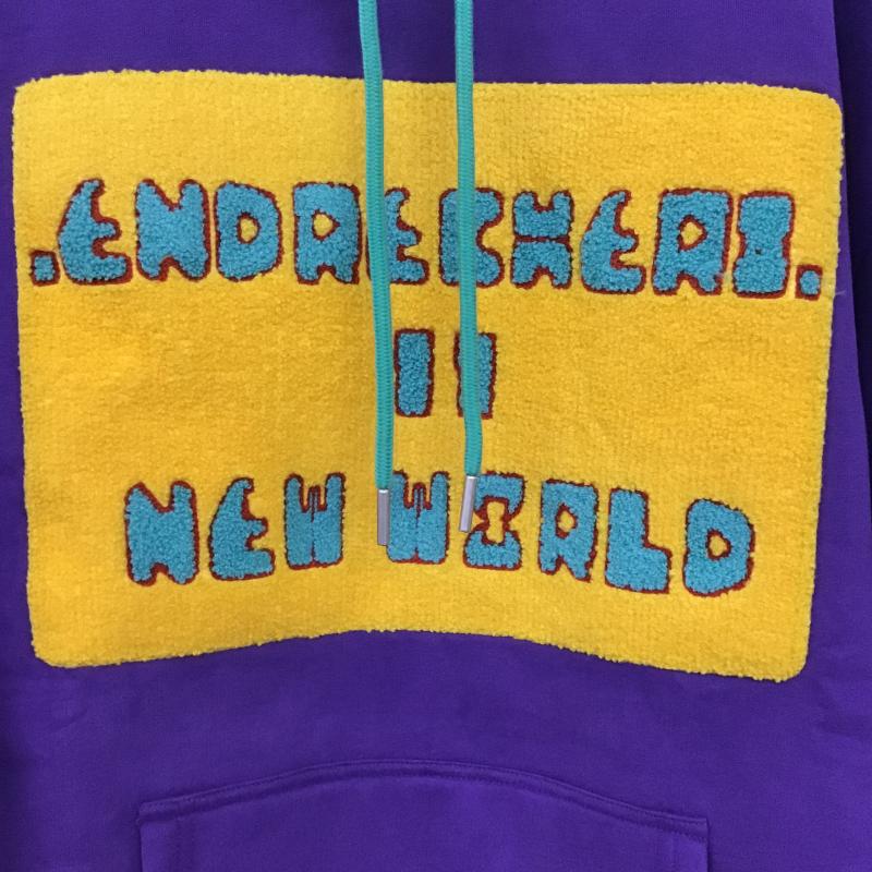 古着 USED パーカー 長袖 長袖パーカー プルオーバー endrecheri ツアーパーカー FREE ロゴ、文字 紫 / パープル / purple メンズ USED 古着 中古 10161543