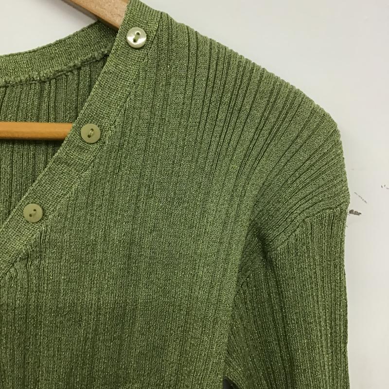 レイカズン Ray Cassin カーディガン 長袖 タグ付 FREE 無地 緑 / グリーン / green レディース USED 古着 中古 10161544