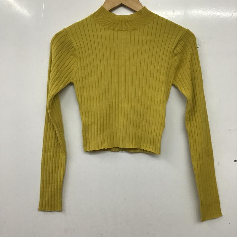 エヴリス EVRIS ニット、セーター 長袖 タグ付 FREE 無地 黄 / イエロー / yellow レディース USED 古着 中古 10161546