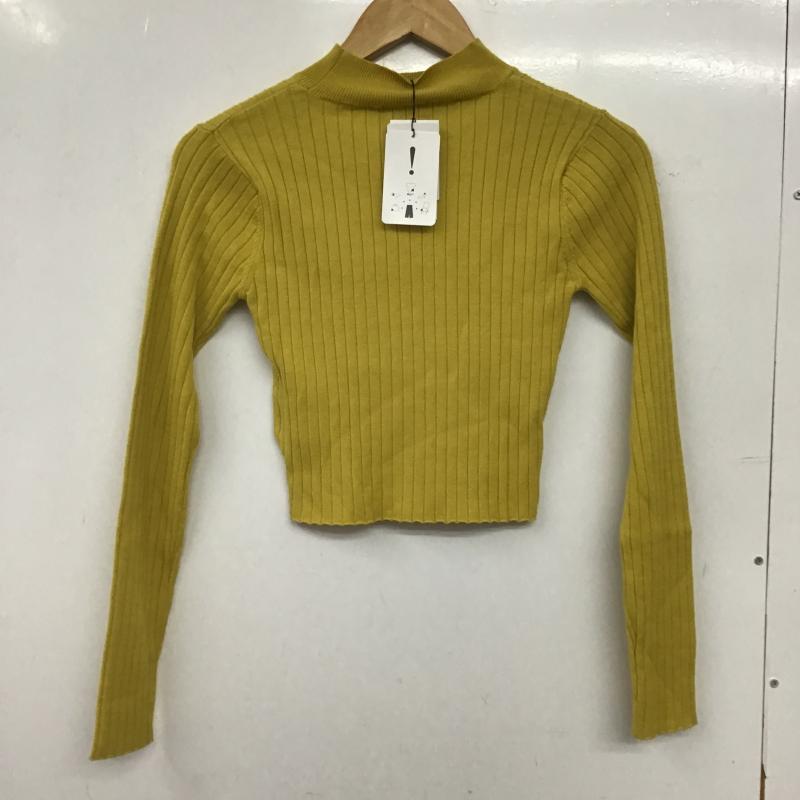 エヴリス EVRIS ニット、セーター 長袖 タグ付 FREE 無地 黄 / イエロー / yellow レディース USED 古着 中古 10161546
