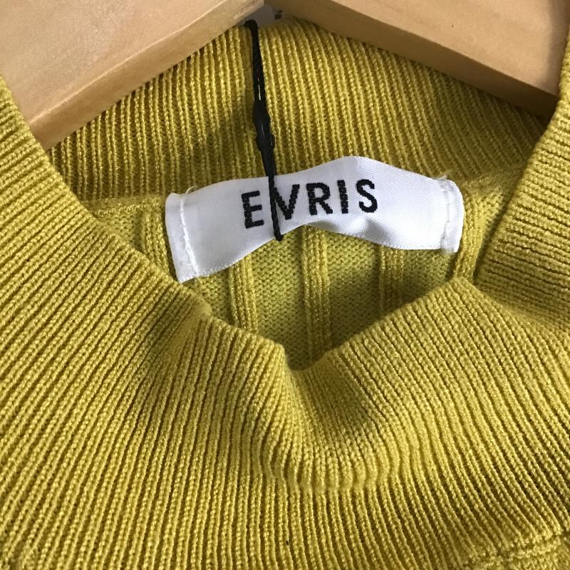エヴリス EVRIS ニット、セーター 長袖 タグ付 FREE 無地 黄 / イエロー / yellow レディース USED 古着 中古 10161546