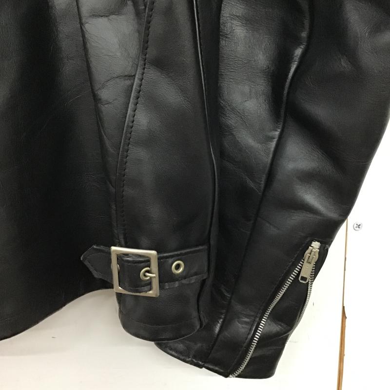 ショット schott ジャケット、上着 ジャンパー、ブルゾン レザージャケット ジップアップジャケット アウター 40 無地 黒 / ブラック / black メンズ USED 古着 中古 10161552