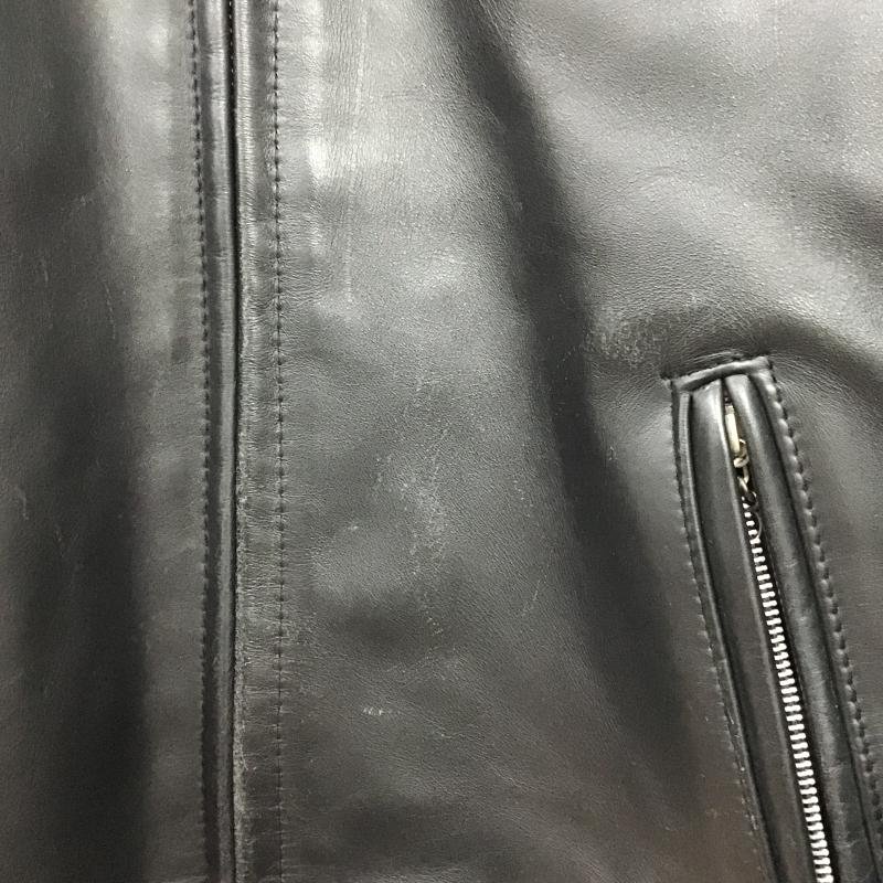 ショット schott ジャケット、上着 ジャンパー、ブルゾン レザージャケット ジップアップジャケット アウター 40 無地 黒 / ブラック / black メンズ USED 古着 中古 10161552