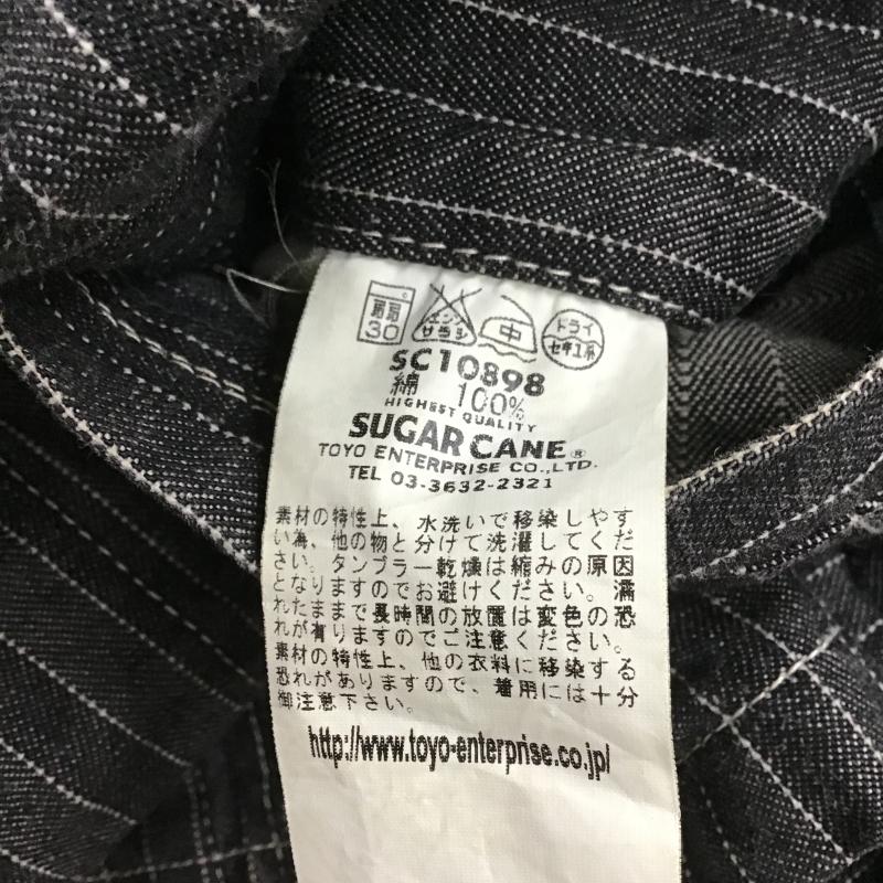 シュガーケーン SUGAR CANE ジャケット、上着 ジャンパー、ブルゾン デニムジャケット Gジャン アウター カジュアルジャケット 40 ストライプ ダークグレー / ダークグレー / メンズ USED 古着 中古 10161554