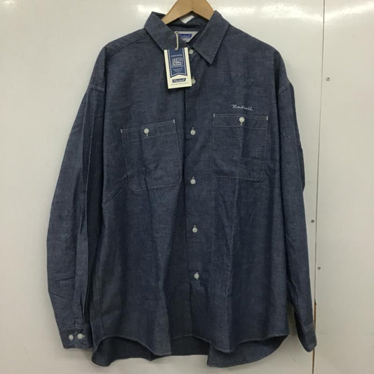 ラディアル RADIALL シャツ、ブラウス 長袖 長袖シャツ デニムシャツ XL ロゴ、文字 インディゴ / インディゴ / Indigo メンズ USED 古着 中古 10161556