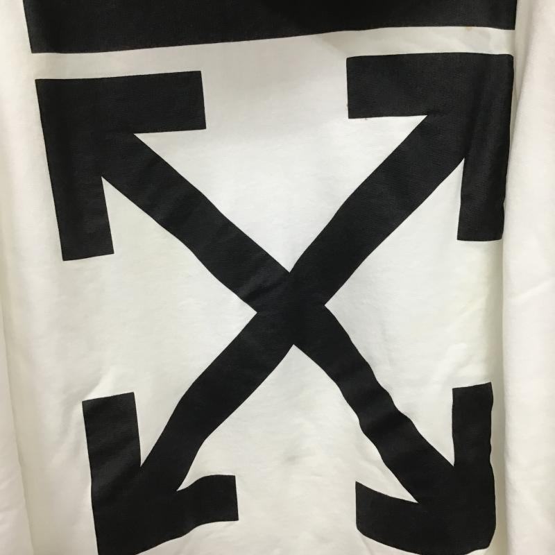 オフホワイト Off-White パーカー 長袖 長袖パーカー プルオーバーパーカー スウェット L ロゴ、文字 白 / ホワイト / white メンズ USED 古着 中古 10161558