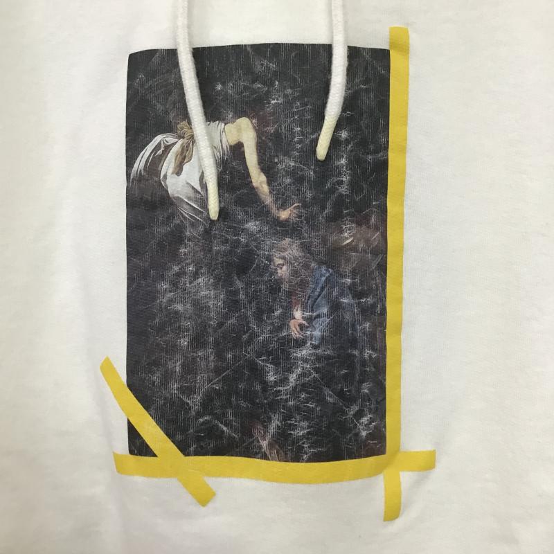 オフホワイト Off-White パーカー 長袖 長袖パーカー プルオーバーパーカー スウェット L ロゴ、文字 白 / ホワイト / white メンズ USED 古着 中古 10161558