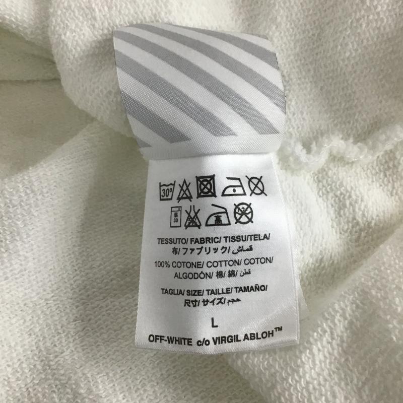 オフホワイト Off-White パーカー 長袖 長袖パーカー プルオーバーパーカー スウェット L ロゴ、文字 白 / ホワイト / white メンズ USED 古着 中古 10161558