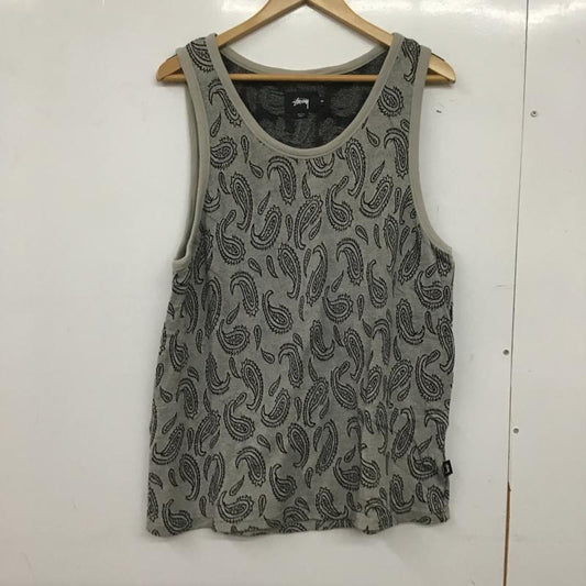 ステューシー STUSSY タンクトップ タンクトップ タンクトップ ノースリーブカットソー クルーネック M プリント 灰 / グレー / gray メンズ USED 古着 中古 10161568